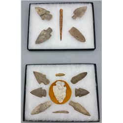 Two Frames of Prehistoric Points