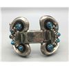 Image 2 : Vintage 12 Stone Turquoise Watch Bracelet.