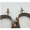 Image 7 : Sterling Silver Turquoise Inlay Spurs with Beaded Straps