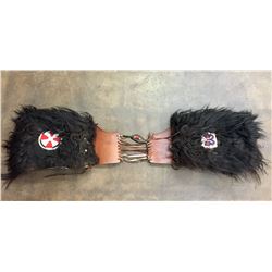 Buffalo Hide and Beaded Saddle Bags