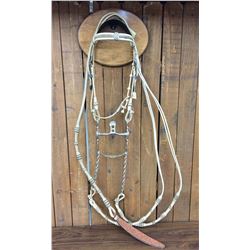 Fancy Rawhide Braided Bridle With JWP Spade Bit