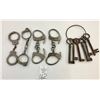 Image 8 : Group of Vintage Handcuffs and Keys