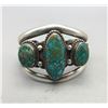 Image 1 : Vintage Three Stone Bracelet with Nice Turquoise