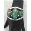 Image 6 : Vintage Three Stone Bracelet with Nice Turquoise