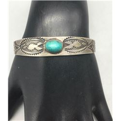 Old Turquoise Bracelet with Whirling Logs