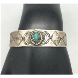 Old Turquoise Bracelet with Whirling Logs