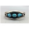 Image 1 : Three Stone and Sterling Silver Turquoise Bracelet