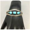 Image 6 : Three Stone and Sterling Silver Turquoise Bracelet