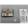 Image 7 : Hefty Sterling Silver Overlay Belt Buckle