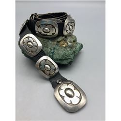 Sterling Silver Navajo Concho Belt