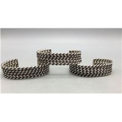 3, Five-Row Twisted Wire Bracelets