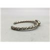 Image 3 : Vintage Turquoise and Sterling Silver Twisted Wire Bracelet