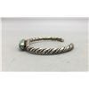 Image 5 : Vintage Turquoise and Sterling Silver Twisted Wire Bracelet