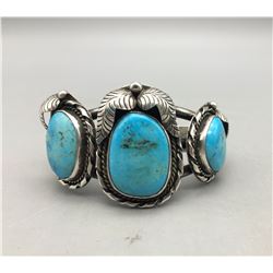 Vintage Three Stone Turquoise Bracelet