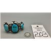 Image 9 : Vintage Three Stone Turquoise Bracelet