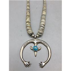 Shell Necklace with Sterling Silver Naja Pendant
