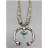 Image 1 : Shell Necklace with Sterling Silver Naja Pendant