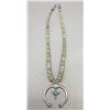 Image 2 : Shell Necklace with Sterling Silver Naja Pendant