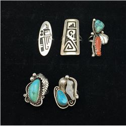 Group of Five Vintage Rings
