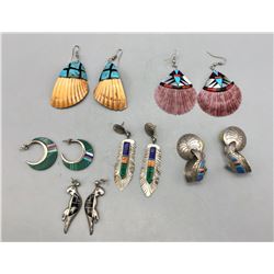 Group of Six Pairs of Earrings
