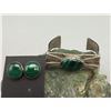 Image 1 : Unique Malachite Bracelet and Earrings