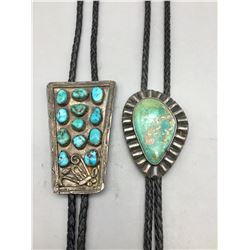 Two Older Turquoise Bolos