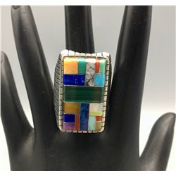 Multi-Stone Turquoise Inlay Ring