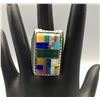 Image 1 : Multi-Stone Turquoise Inlay Ring