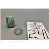 Image 7 : Vintage Turquoise and Mother of Pearl Inlay Ring