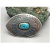 Image 1 : Turquoise and Sterling Silver Belt Buckle