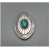 Image 4 : Turquoise and Sterling Silver Belt Buckle