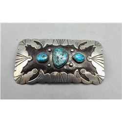 Large 3 Stone Turquoise Belt Buckle