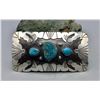 Image 2 : Large 3 Stone Turquoise Belt Buckle