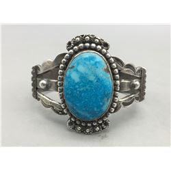 Vintage Turquoise and Sterling Silver Bracelet