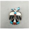 Image 4 : Vintage Zuni Inlay Pin and Earrings