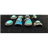 Image 3 : Group of  10 Vintage Turquoise Rings