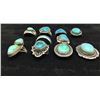 Image 4 : Group of  10 Vintage Turquoise Rings