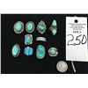 Image 9 : Group of  10 Vintage Turquoise Rings