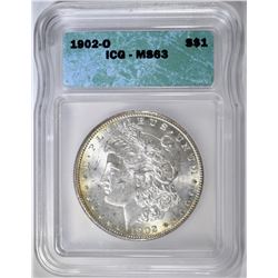 1902-O MORGAN DOLLAR ICG MS-63