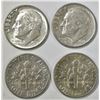 Image 2 : 100-CIRC MIXED DATE CIRC 90% SILVER DIMES