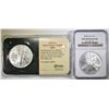 Image 1 : 2008 NGC GEM UNC & 2009 BU AMERICAN SILVER EAGLES