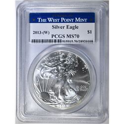 2013-(W) AMERICAN SILVERY EAGLE, PCGS MS-70