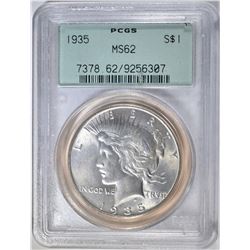 1935 PEACE DOLLAR  PCGS MS-62