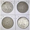 Image 2 : LOT OF 4 1890-O MORGAN DOLLARS