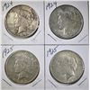 Image 1 : 2 1924 & 2 1925 PEACE DOLLARS