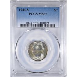 1944-S JEFFERSON NICKEL PCGS MS-67