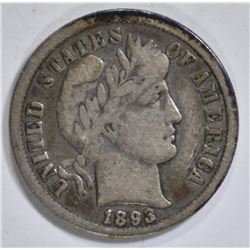 1893-O BARBER DIME  FINE