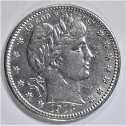 1913 BARBER QUARTER  XF/AU