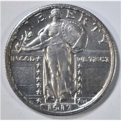 1917 T-2 STANDING LIBERTY QUARTER  BU  FULL HEAD