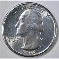 1934-D WASHINGTON QUARTER  CH BU